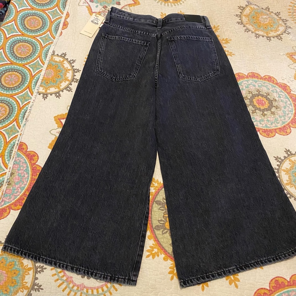 NWT Citizens of Humanity Emily Organic Cotton Culotte Fade to Black 25 - Picture 5 of 9
